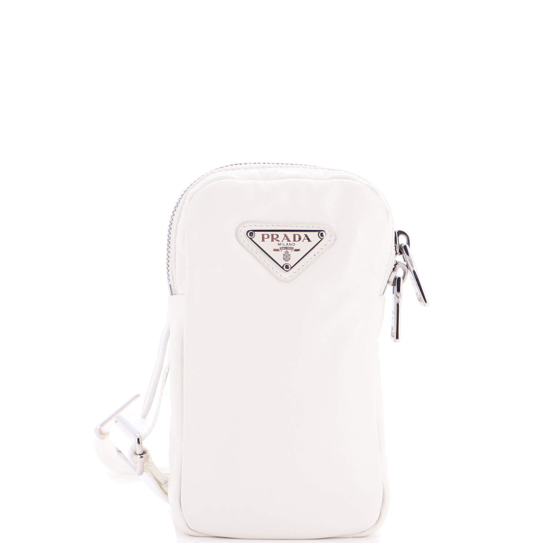 Pre-Owned Prada Prada Padded Phone Holder Crossbody Bag Nappa Leather By Rebag