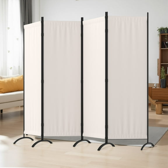 Room Divider 7FT Portable Room Dividers And Folding Privacy Screens, 89'' W Fabric Divider For Room Separation, 4 Panel Partition Room Dividers Freestanding Wall Divider Screen For Dorm Studio Office