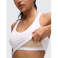 thumbnail image 3 of CRZ YOGA Butterluxe Racerback Padded Yoga Longline Sports Bra for Women V Neck Crop Tops, 3 of 6
