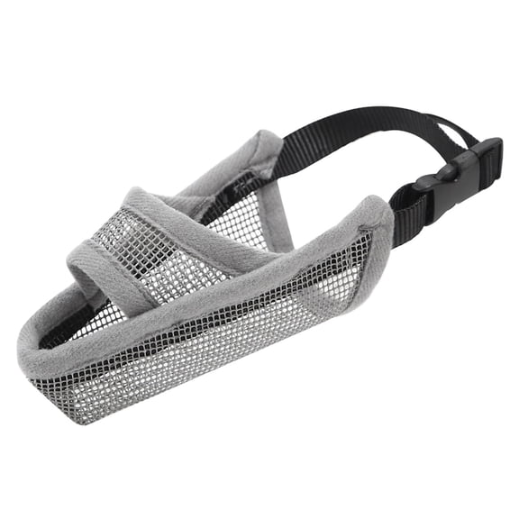 Dogs Mesh Muzzle Dog Licking for Long Snout Dogs Gray