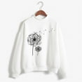 thumbnail image 4 of Dyfzdhu Sweatshirts for Women Fall Winter Crew Neck Solid Color Prints Long Sleeve Pullover Sweatshirt, 4 of 4