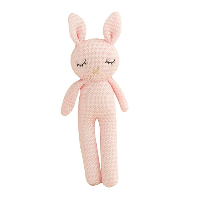 Stuffed Animals Friend - Handmade Knitted Crochet Toy, with Rattle, for Babies, Kids and Pets