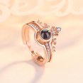 thumbnail image 3 of 100 Languages I Love You Romantic Gift Ring Two In One Artificial Ring Jewelry, 3 of 9