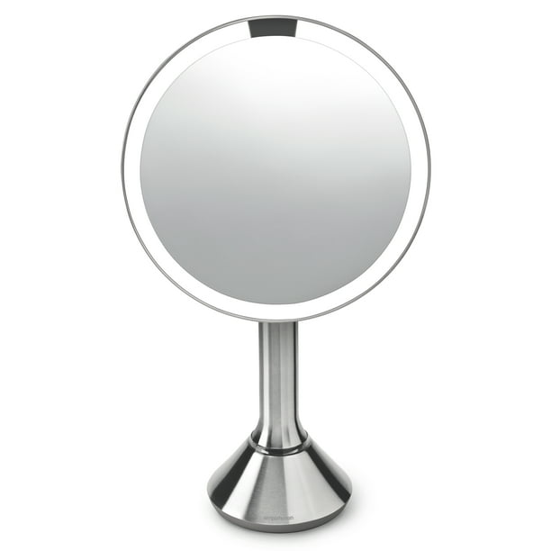 Simplehuman 8 Round Sensor Makeup Mirror With Touch Control Dual Light Settings Stainless Steel, Simplehuman Sensor Mirror Charging Instructions