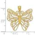 thumbnail image 2 of Beautiful 14k Polished Large Butterfly Pendant, 2 of 2