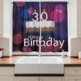 thumbnail image 2 of Ambesonne Abstract Kitchen Curtains, Birthday Cake Candles, 55"x39", Pink Navy Blue White, 2 of 3