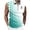 Mint Green, variant on Men Gradient Plaid Print Sleeveless Tank Top, Half Zip Turndown Collar Golfer Silhouette Performance Vest For Golf Fitness Daily Sports Wear