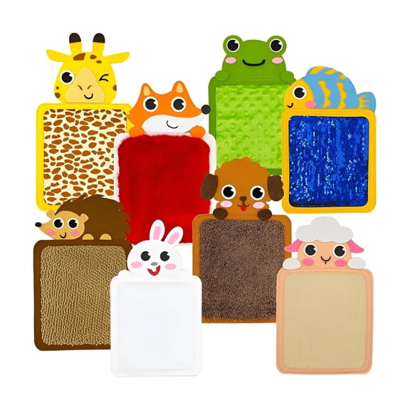 BESTSKY 2026 New Sensory Mats Animal Sensory Tiles Portable Sensory Pads Crash Pads for Kids Sensory for Playroom,Classroom,Therapy,Bedroom,Travel