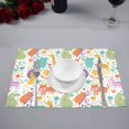 thumbnail image 2 of MKHERT Funny Childish Cartoon Animals Lion Tiger Zebra Elephant Placemats Table Mats for Dining Room Kitchen Table Decoration 12x18 inch,Set of 4, 2 of 4