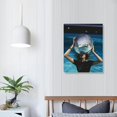 thumbnail image 3 of Nawypu Disco Ball Head Print, Mirror Ball In A Pool, Woman in Pool with Cocktail, Martini Poster, Luxury Pa Canvas Wall Art Prints for Wall Decor Room Decor Bedroom Decor Gifts Posters, 3 of 4