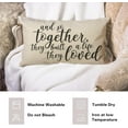 thumbnail image 3 of and So Together They Built a Life They Loved Farmhouse Decor Family Decoration Cotton Linen Home Decorative Rectangular Throw Pillow Case Cushion Cover with Words for Sofa Couch, 12 x 20 in, 3 of 6
