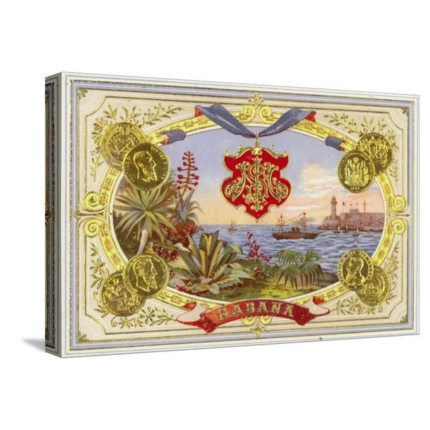 cuban cigar box label gallery wrapped canvas print wall art walmart com