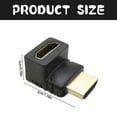 thumbnail image 3 of Right Angle Hdmi Adapter with 90 And 270 Degree Angles, Supports 4K Resolution And Arc, Mini Size for Tight Spaces And Home Theater Setup, An Adapter, 3 of 7
