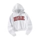thumbnail image 1 of Jersey Top, sudaderas con capucha para mujer con letras rojas, traje de otoño blanco con cordón, sudadera holgada, Sudadera con capucha de gran tamaño M, 1 of 8