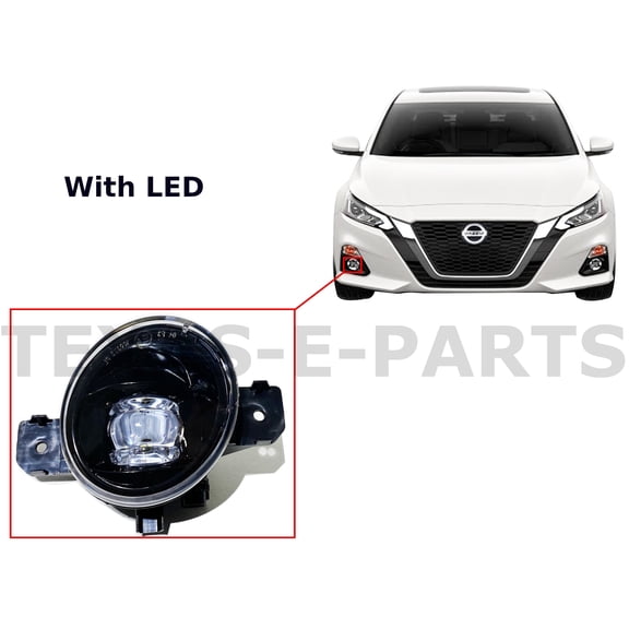 2019 2020 2021 2022 Compatible With Altima Front Bumper Fog Light Lamp LED Right Passenger Side
