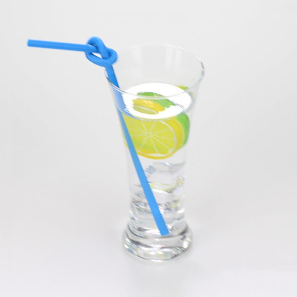 100PCS 10-Inch Extra Long Flexible Bendy Disposable Plastic Drinking Straws BPA-Free