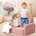 thumbnail image 6 of Babyeap Extra Wide Kids Chair,2-in-1 Convertible Toddler Chairs,Soft Comfy Kids Couch, Kids Sofa for Boys & Girls 3+,Pink, 6 of 9
