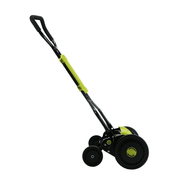 Sun Joe 18 inch Silent Manual Push Reel Mower 5 Position Quad Wheel