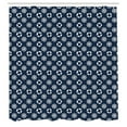 thumbnail image 2 of Ambesonne Nautical Blue Shower Curtain, and Wheel, 69"Wx75"L, Blue White, 2 of 4