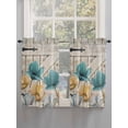 thumbnail image 5 of Watercolor Flowers Living Room Curtains 2 Panel, Vintage Tulips Floral Barn Doors Wood Grain Cafe Window Treatment, Farmhouse Bedroom Bathroom Kitchen Curtains Drapes 104"x54", 5 of 6