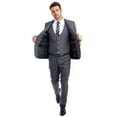 thumbnail image 3 of Grey Men's Ultra Slim-Fit 3-Piece Glen Check Suit, 3 of 4