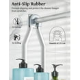 thumbnail image 5 of Hanging Shower Caddy Over Shower Head with 10 Hooks for Razor/Sponge, Soap Basket Never Rust Aluminum, Large - Silver, 5 of 8