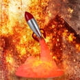 thumbnail image 3 of Amdohai 3D Printing Rocket Desk Lamp Bedside Table Lamp Warm LED Night Light USB Rechargeable Home Decoration Adult Kids Gift, 3 of 8