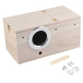 thumbnail image 1 of Caja nido para pájaros de madera duradera, perfecta para cacatúas y cría de pájaros, 1 of 10