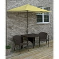 thumbnail image 2 of Outdoor Patio Table Set with Half-Canopy Umbrella - Java Color, 2 of 7