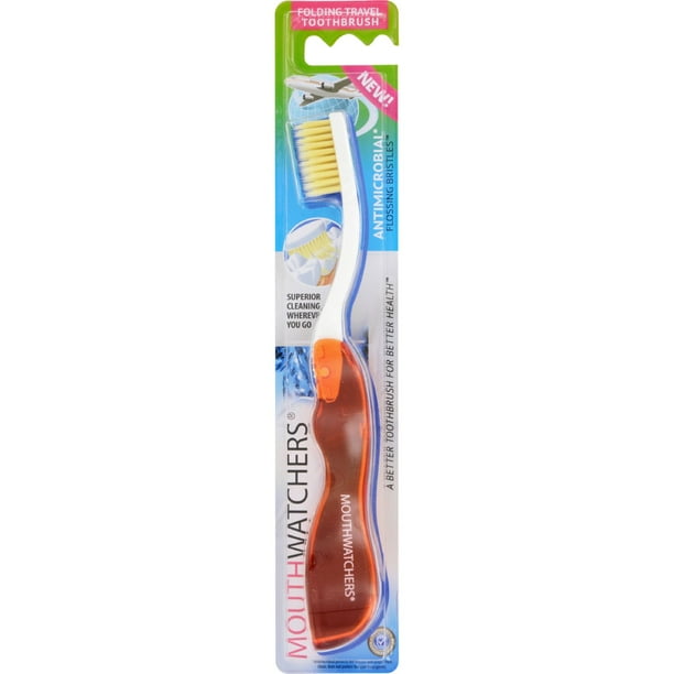 Mouth Watchers Toothbrush Red Travel 1 Count Case Of 5