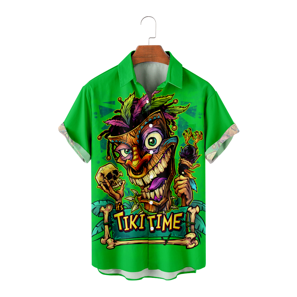 Fashion Patterns Mens Beach Aloha Casual Holiday Shirt Plus Size Men