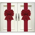 thumbnail image 3 of Dalrosia 4PCS Christmas Cabinet Ribbon Bows Red Black Buffalo Plaid Door Ribbons and Bows Decoration Classic Long Checkered Ribbon for Xmas Holiday Wedding Home Wall Tree Wreath Craft, 3 of 5