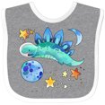 thumbnail image 3 of Inktastic Stegosaurus Space Dinosaur with Stars and Planet Boys or Girls Baby Bib, 3 of 4