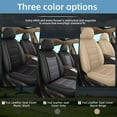 thumbnail image 3 of LAONNVIR Car Seat Covers Fit for Toyota Prius 2001-2015:Front Set Waterproof Leather Vehicle Seat Cushion Luxury Automotive Protector(Beige7,2PCS Front), 3 of 8