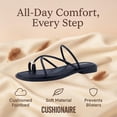 thumbnail image 2 of Cushionaire Venue Women’s Strappy Toe-Loop Slide Sandals with Gold-Tone Accent & Memory Foam Comfort | Minimalist Summer Sandals for Women with Wide Widths Available, 2 of 13