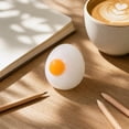 thumbnail image 4 of Mini Fried Egg Squishy Relaxation Toy with Soft Squeezable Design, 1 Piece 2.5 Inch, White and Yellow, for Focus and Relaxation, Squeeze Toy, 4 of 7