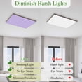thumbnail image 5 of Purple Magnetic Fluorescent Light Covers for Ceiling Lights 2 x 4 Feet, Modern Pure Lavender Purple Office Classroom Kitchen Drop Ceiling Light Covers Lighting Filters Shade Panel 3 Packs, 5 of 9