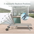 thumbnail image 7 of Domi Outdoor Living 5 Adjustable Position KhakiChaise Lounge Outdoor Set of 2 ,for Patio,Beach,Yard, 7 of 7