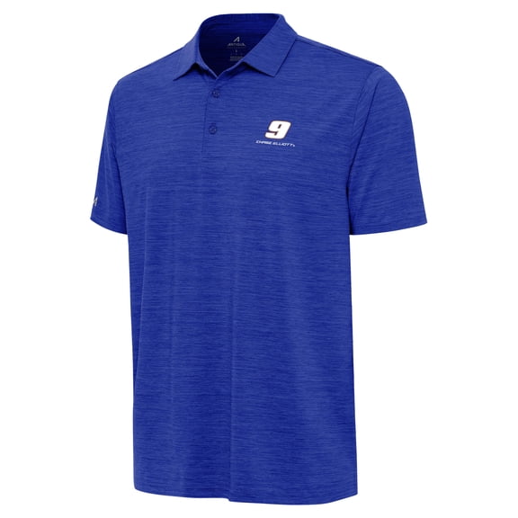 Men's Antigua Heather Royal Chase Elliott Layout Polo