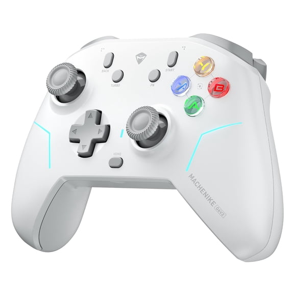 Controlador inalámbrico Machenike G6V2PE para PC/Switch/iOS/Android, Joysticks y Gatilhos TMR, tasa de sondeo 1000Hz, botones RGB reasignables, batería de 1200mAh, motor de bobina de voz [macintosh]