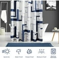 thumbnail image 3 of YULSUIAU Grey and White Polyester Shower Curtain, 36" x 72" Waterproof, 3 of 6