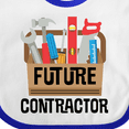 thumbnail image 4 of Inktastic Construction Future Contractor Boys or Girls Baby Bib, 4 of 4
