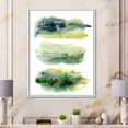 thumbnail image 2 of Designart 'Golden Green Abstract Clouds I' Modern Framed Canvas Wall Art Print, 2 of 5