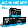 thumbnail image 5 of 30pcs Individually Wrapped Alcohol Wipes - Quick Clean for Hands, Surfaces & Gadgets, Convenient Single-Use Packets for Office, Travel & Daily cleaning, 5 of 7