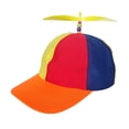 thumbnail image 1 of Divertido sombrero de béisbol con tapa superior, portátil, sin estructura, cómodo, liviano, giratorio, iris, para interiores, bandas, 58cm Hugo Gorra de beisbol, 1 of 7
