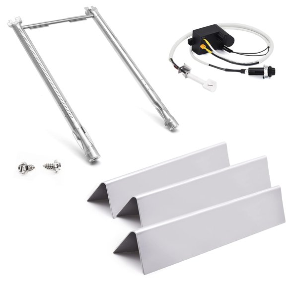 Criditpid Barbecue Replacement Parts for Weber Spirit I & II 200 with Front Control, Spirit E210, E220, S210, S220, Stainless Steel 7635 Flavorizer Bars, 69785 BBQ Burner
