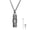 April, variant on Crystal Birthstone Embossed Cylinder Urn Necklace For Ashes Cremation -December