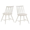 thumbnail image 2 of Weston Home Lydford Zigzag Low Back Windsor Classic Dining Chairs, Set of 2, White, 2 of 7