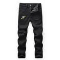 thumbnail image 4 of Gubotare Jeans for Kids Baggy Boy's Skinny Fit Stretch Fashion Kids Jeans Pants Size 7-8 (Black,7-8 Years), 4 of 5
