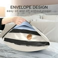 thumbnail image 4 of Yayeee Pillowcase Standard Size Set of 2 Satin Wrinkle Resistant Pillow Case, Black Abstract Stripes, 4 of 8